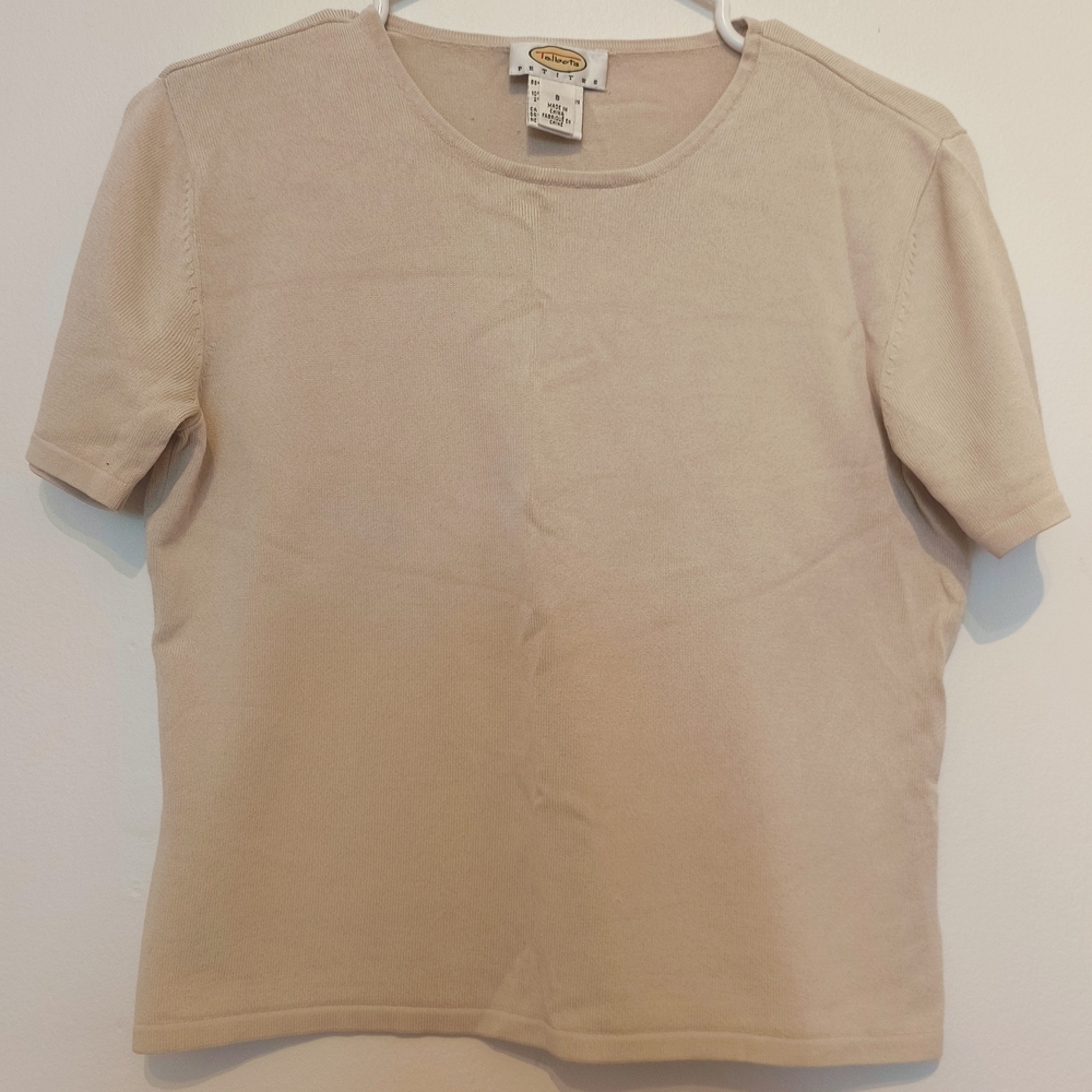 Talbots Light Cream Short Sleeve T